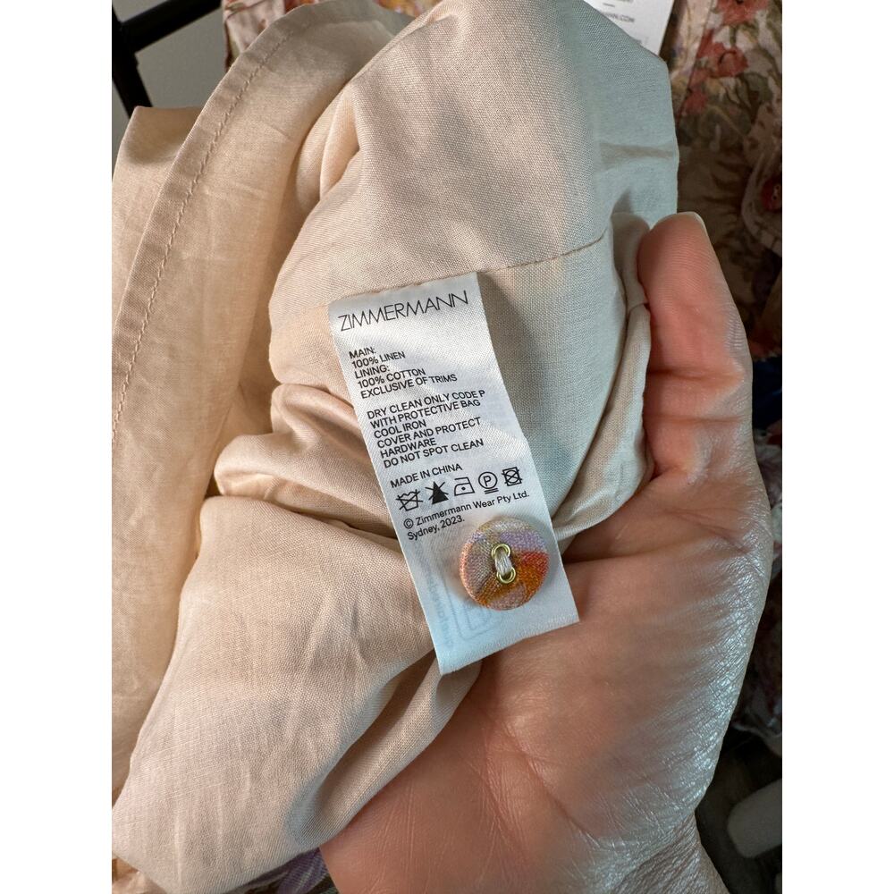 Zimmermann Floral Pink and Cream Short Jumpsuit - Picture 5 of 6